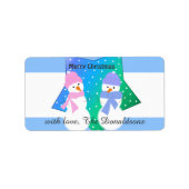 Snowman Friends Etiket (Voorkant)