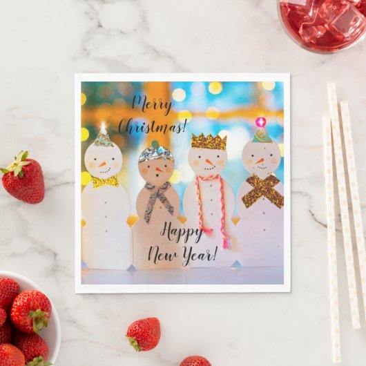Snowman Fun Elegant Kerstfeest Servet (Insitu)