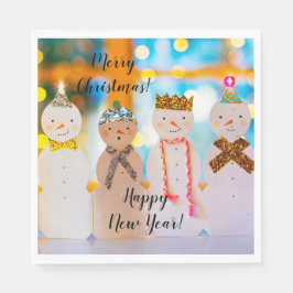 Snowman Fun Elegant Kerstfeest Servet