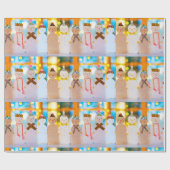 Snowman Fun Elegant Kerstmis 30 x 6' Cadeaupapier (Vlak)