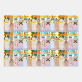 Snowman Fun Elegant Kerstmis Inpakpapier Vel (Voorkant 2)