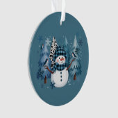 Snowman Funny Christmas Xmas Holiday Trees Ornament (voorkant)