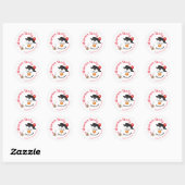 Snowman Funny Face Schattigee nieuwigheid Kerstmis Ronde Sticker (Vel)