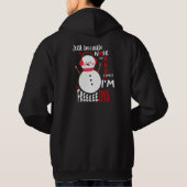 Snowman Funny KerstBlack bevriezen Hoodie (Achterkant)