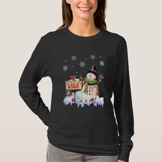 Snowman Gaga Freeze Kerstfeest T-shirt (Voorkant)