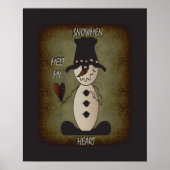 Snowman geeft je hart | Snowman Poster (Voorkant)