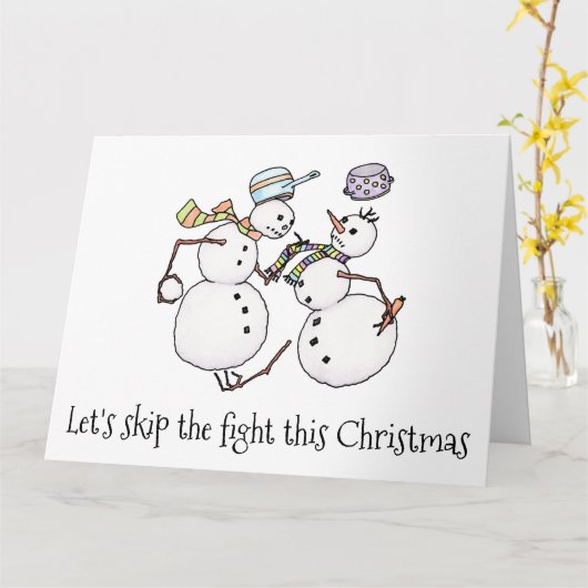 Snowman gevecht kaart (Gele Bloem)