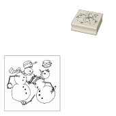 Snowman gevecht rubberstempel (Gestempeld)