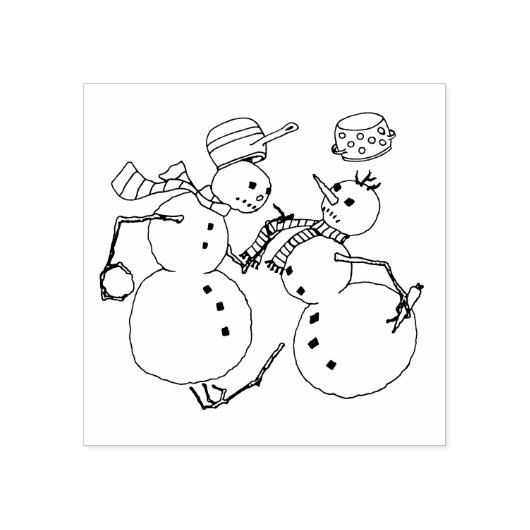 Snowman gevecht rubberstempel (Afrduk)