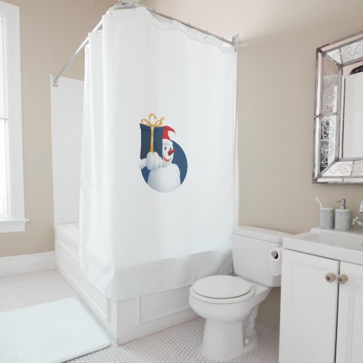 Snowman geven... douchegordijn (In situ)