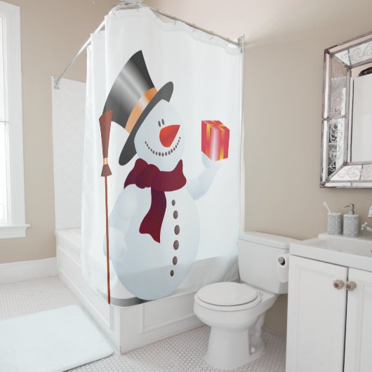 Snowman geven... douchegordijn (In situ)
