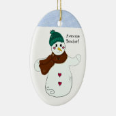 Snowman Geweldige leraar Keramisch Ornament (Rechts)