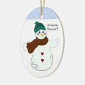 Snowman Geweldige leraar Keramisch Ornament (Links)