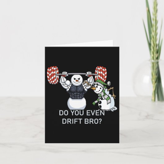 Snowman Gewichtheffen Bodybuilding Grappige Workou Kaart (Voorkant)