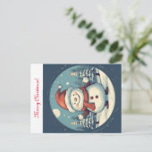 Snowman gezegde trouwt met kerst briefkaart (Staand voorkant)