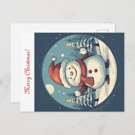 Snowman gezegde trouwt met kerst briefkaart (Voorkant / Achterkant)