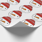 Snowman gezicht inpakpapier (Hoek)
