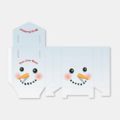 Snowman-gezicht met wortelneus bedankdoosjes (Uitgevouwen)