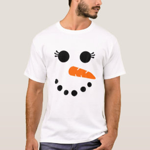 Snowman-gezicht voor meisjes Eyelashes Chris T-shirt