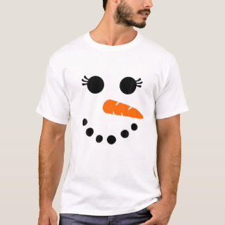 Snowman-gezicht voor meisjes Eyelashes Chris T-shirt