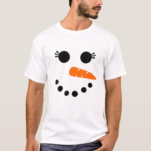 Snowman-gezicht voor meisjes Eyelashes Chris T-shirt (Voorkant)