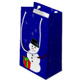 Snowman Gift Bag Klein Cadeauzakje (Achterkant Gekanteld)