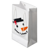 Snowman Gift Bag Klein Cadeauzakje (Voorkant Gekanteld)