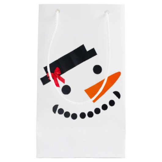 Snowman Gift Bag Klein Cadeauzakje (Voorkant)
