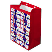 Snowman Gift Bag Medium Cadeauzakje (Achterkant Gekanteld)