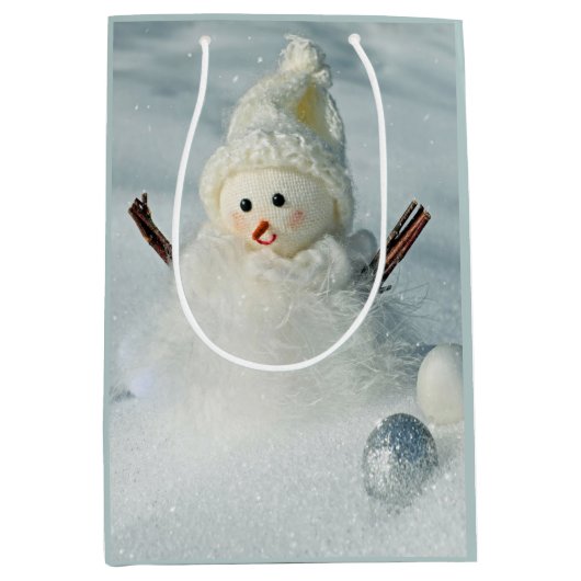 Snowman Gift Bag Medium Cadeauzakje (Voorkant)