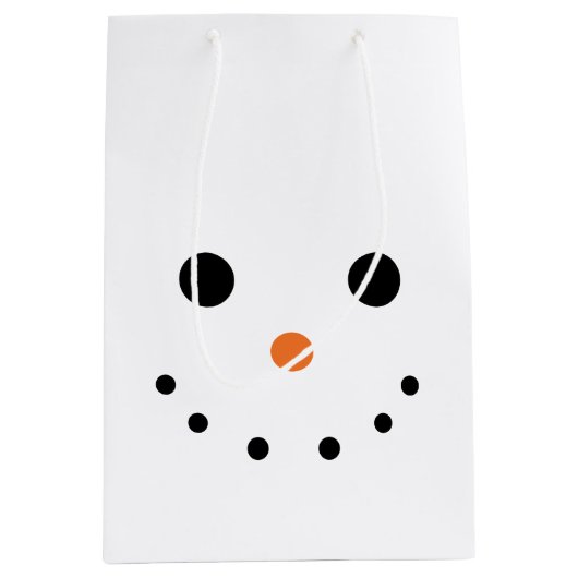 Snowman Gift Bag Medium Cadeauzakje (Voorkant)