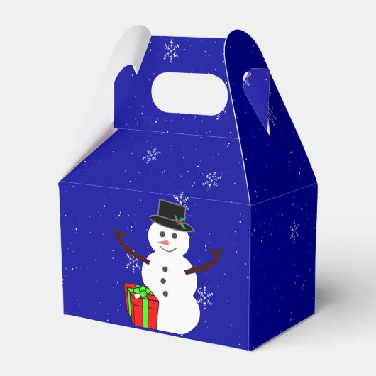 Snowman Gift Box Bedankdoosjes (Voorkant Zijde)