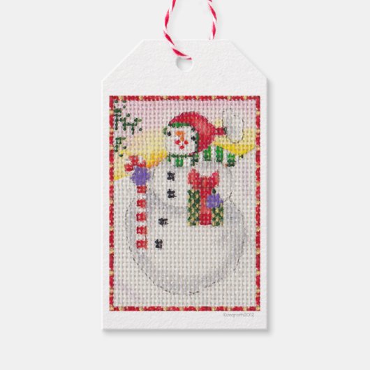 Snowman gift cadeaulabel (Voorkant)