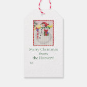 Snowman gift cadeaulabel (Achterkant)
