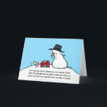 Snowman Gift-kaart voor schrijvers Feestdagen Kaart<br><div class="desc">Deze strip werd gemaakt door de boekenschrijver en illustrator van kinderen,  Debbie Ridpath Ohi. Voor meer van haar cartoons over de lichtere kant van freelance schrijven en illustreren,  surf naar Inkygirl.com of bezoek haar op Twitter bij @inkyelbows.</div>