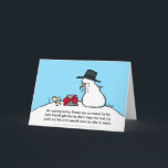 Snowman Gift-kaart voor schrijvers Feestdagen Kaart<br><div class="desc">Deze strip werd gemaakt door de boekenschrijver en illustrator van kinderen,  Debbie Ridpath Ohi. Voor meer van haar cartoons over de lichtere kant van freelance schrijven en illustreren,  surf naar Inkygirl.com of bezoek haar op Twitter bij @inkyelbows.</div>