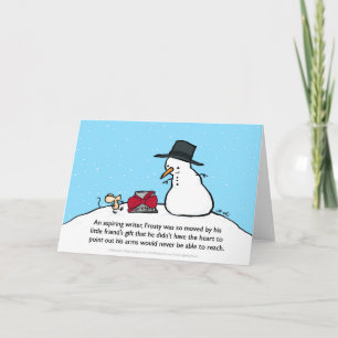 Snowman Gift-kaart voor schrijvers Feestdagen Kaart