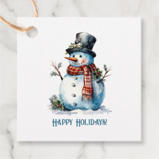 Snowman Gift Label