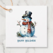 Snowman Gift Label (Voorkant)