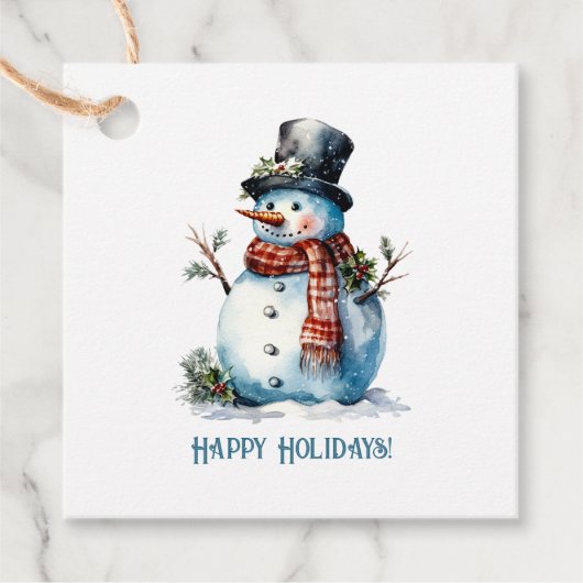 Snowman Gift Label (Voorkant)