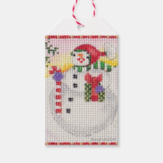 Snowman Gift Label Cadeaulabel (Voorkant)