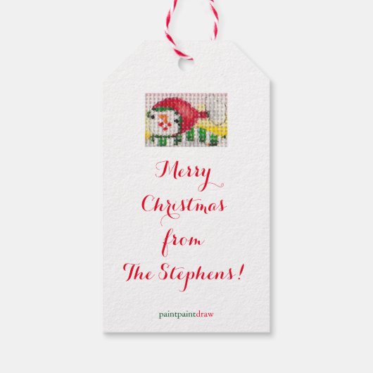 Snowman Gift Label Cadeaulabel (Achterkant)