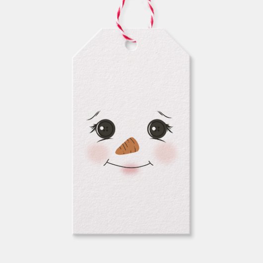 Snowman Gift Label dubbelzijdig Cadeaulabel (Voorkant)