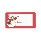 Snowman Gift Label Label (Voorkant)
