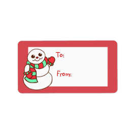 Snowman Gift Label Label