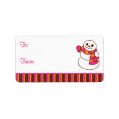 Snowman Gift Label Labels (Voorkant)