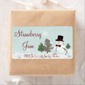Snowman Gift Label Sticker of Canning Label (Insitu)