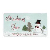 Snowman Gift Label Sticker of Canning Label (Voorkant)