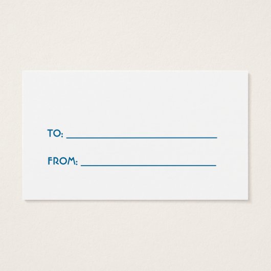 Snowman Gift Label Visitekaartjes (Achterkant)