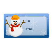 Snowman Gift Labels (Voorkant)